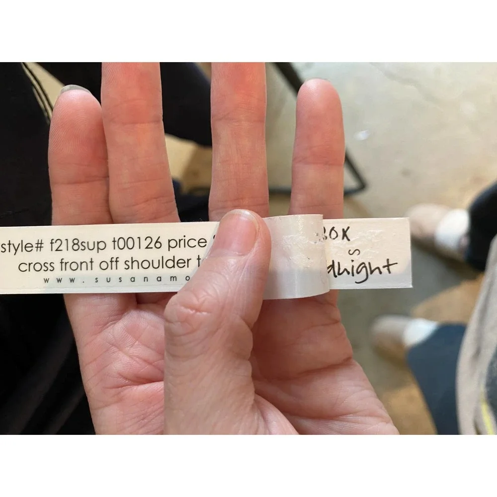 Susana Monaco Cross Front Off the Shoulder Peplum Blouse - Picture 5 of 6